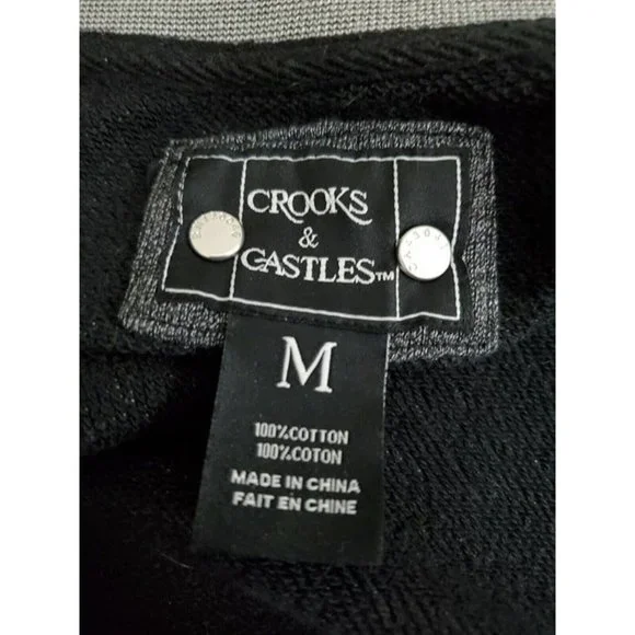 Crooks & Castles T.R.E. TMLL Trouble Varsity Baseball Jacket Grey Sz Mens Medium - Picture 4 of 8